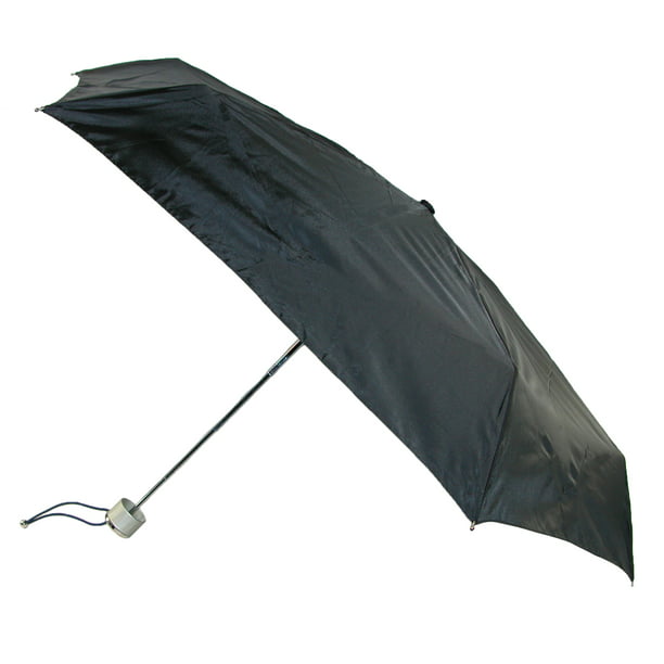 19.5" Black Super Mini Small Compact Folding Umbrella Mens Ladies Travel Brolly